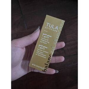 Tula Skincare Gold Glow Get It Cooling Brightening Eye Balm .35oz Full Size New